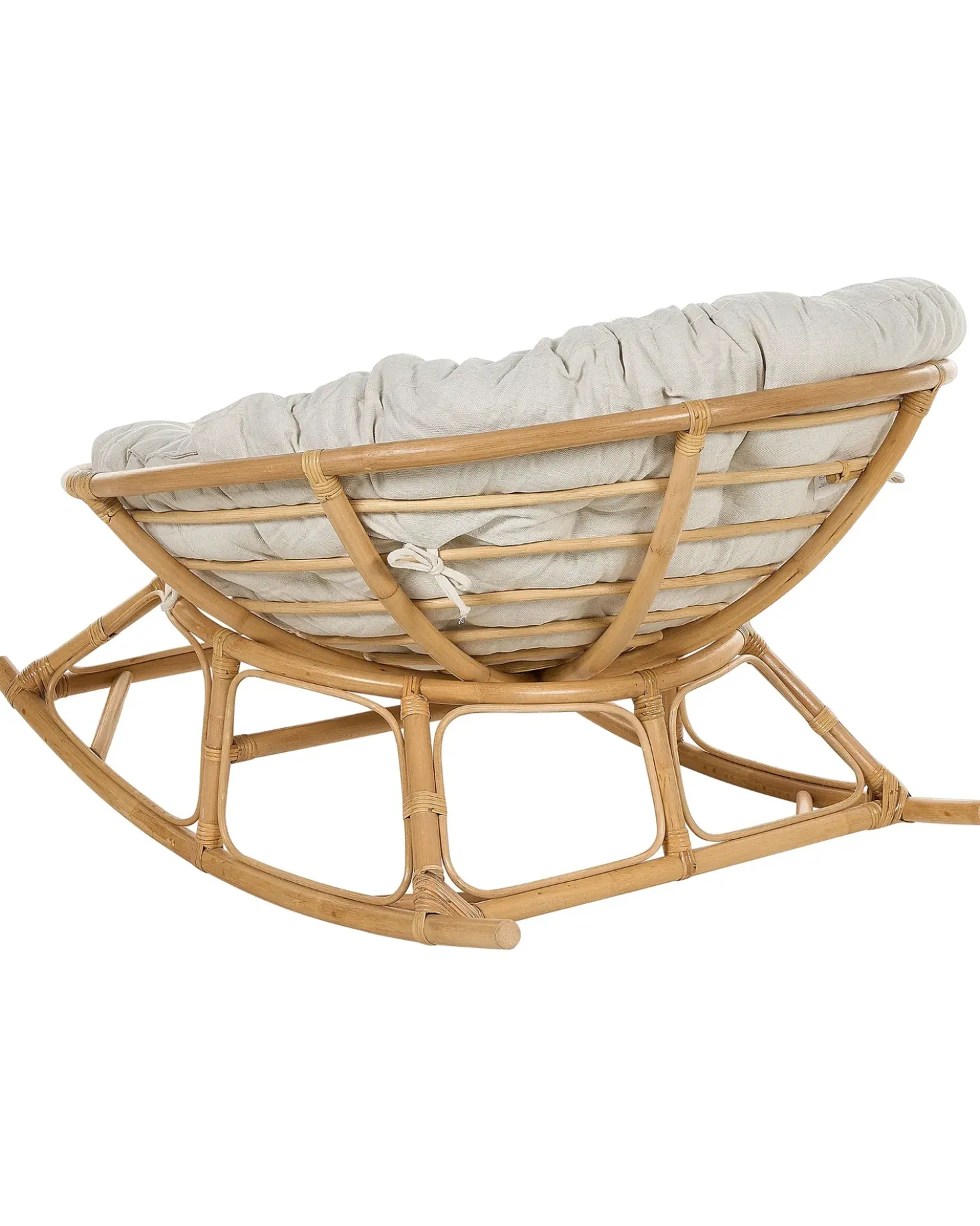 Set di 2 sedie a dondolo ORVIETO Rattan Naturale