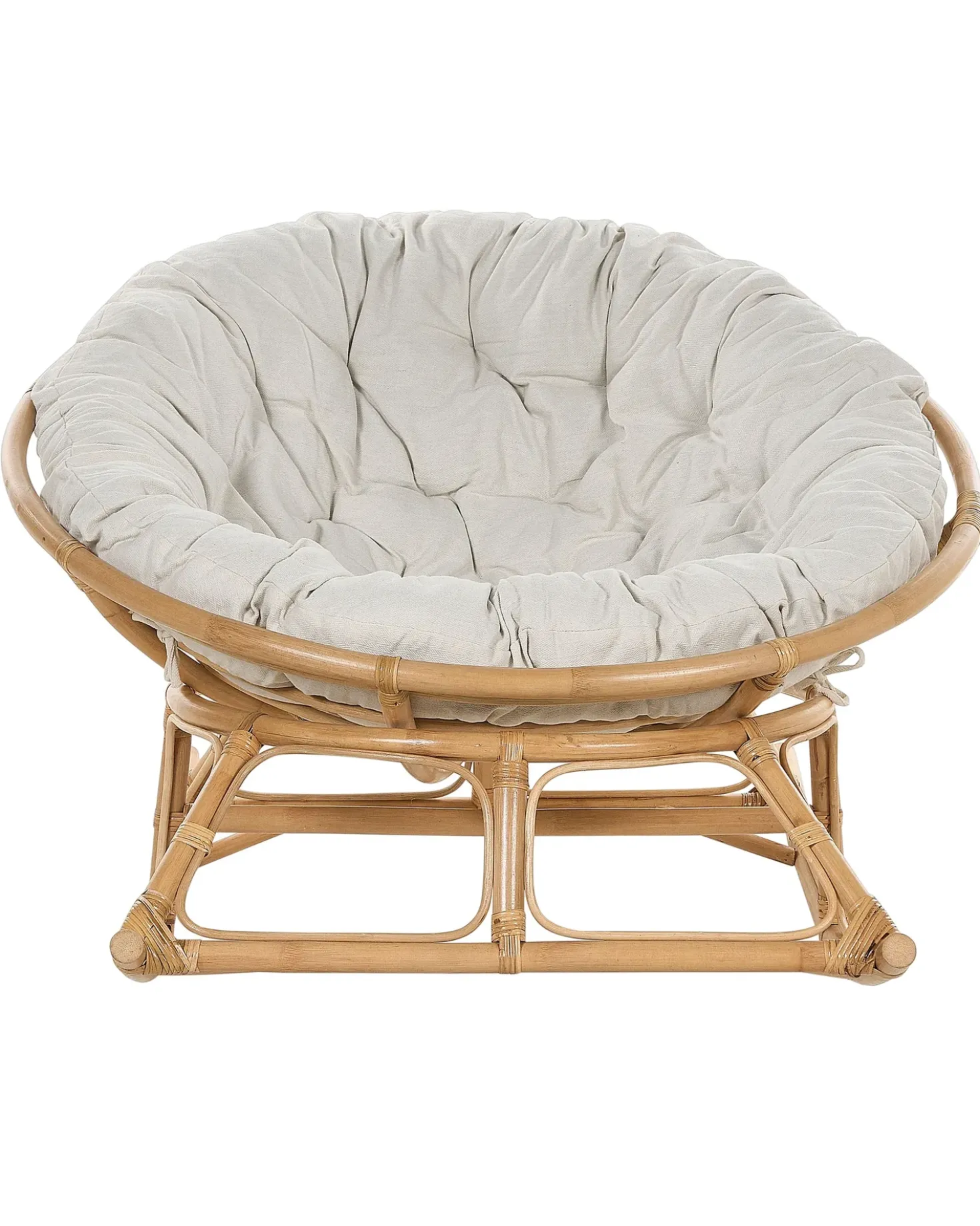 Set di 2 sedie a dondolo ORVIETO Rattan Naturale