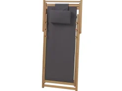 Set di 2 sedie a sdraio pieghevoli AVELLINO con Tessuti di Ricambio Legno d'acacia Marrone scuro