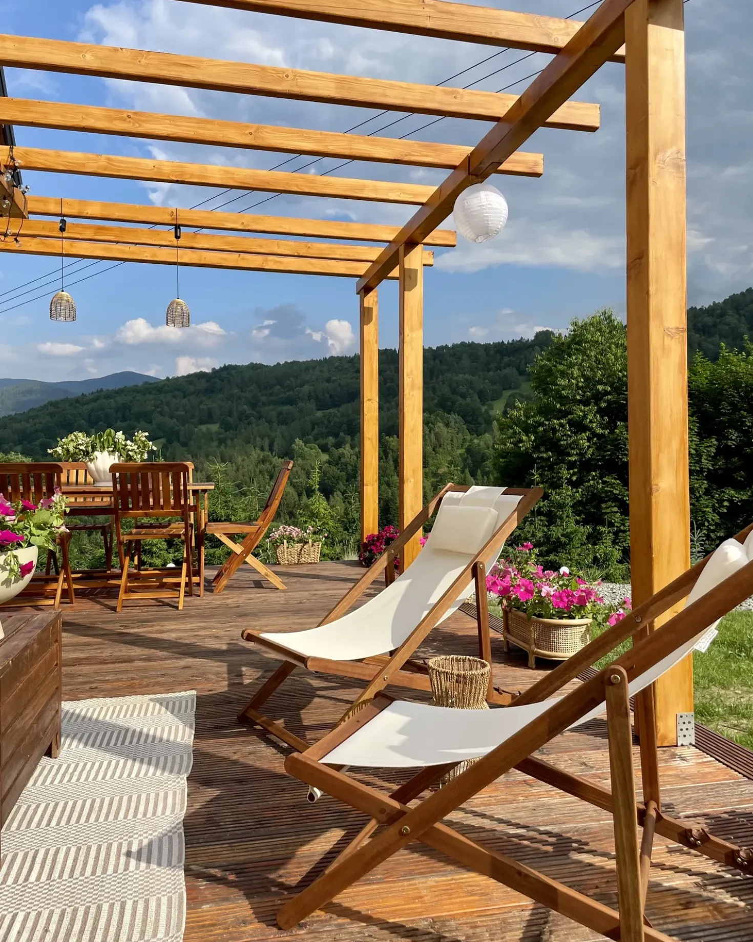 Set di 2 sedie a sdraio pieghevoli AVELLINO con Tessuti di Ricambio Legno d'acacia Marrone scuro