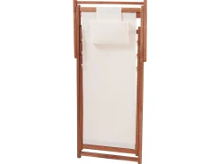 Set di 2 sedie a sdraio pieghevoli AVELLINO con Tessuti di Ricambio Legno d'acacia Marrone scuro