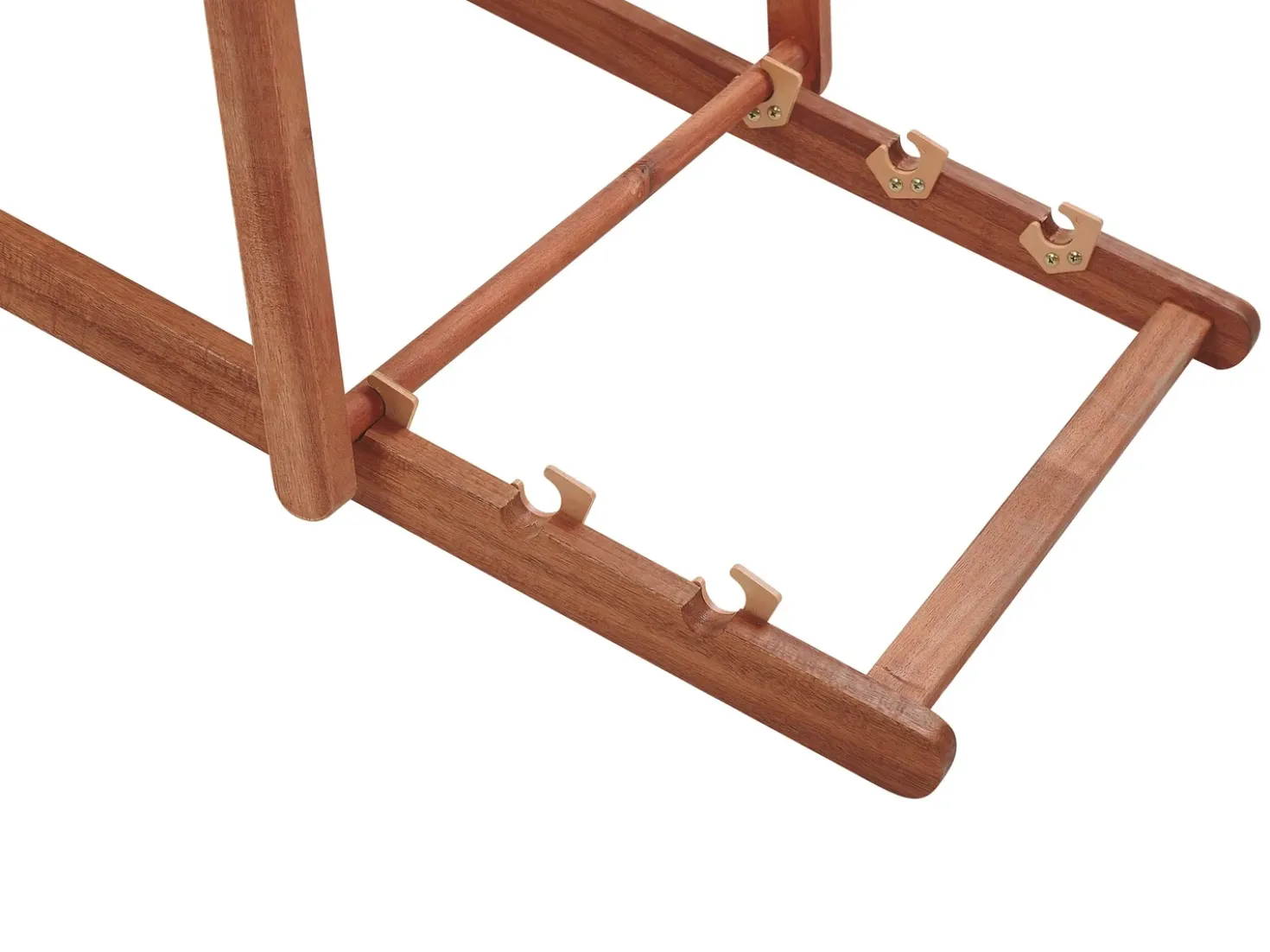 Set di 2 sedie a sdraio pieghevoli AVELLINO con Tessuti di Ricambio Legno d'acacia Marrone scuro
