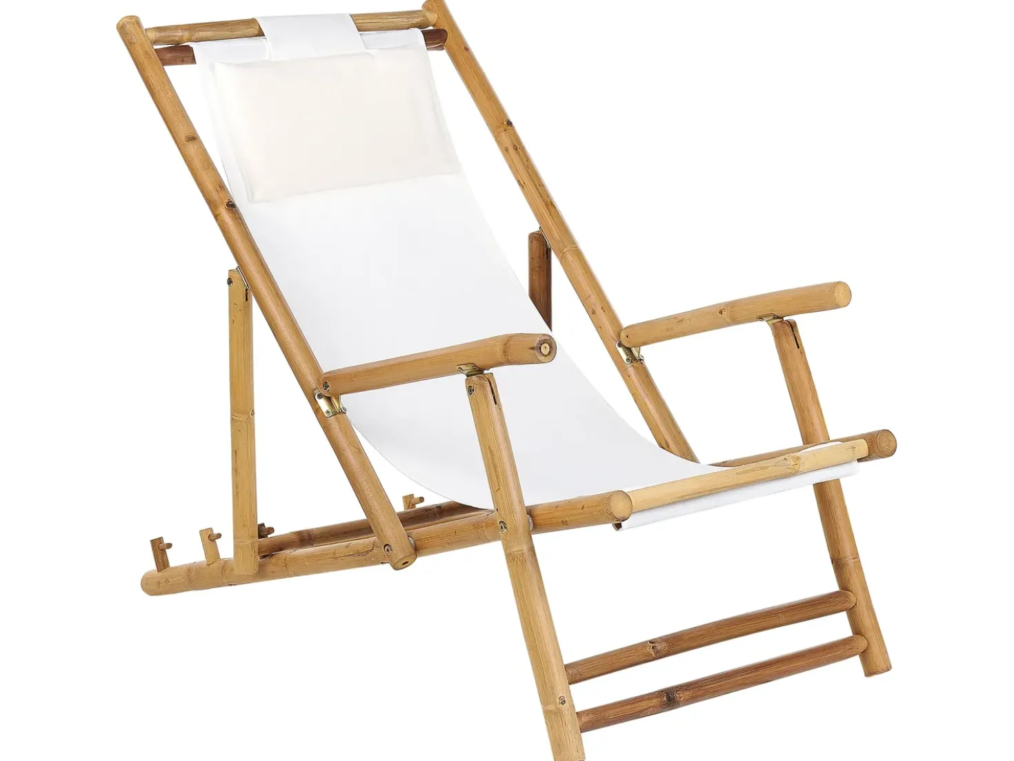 Set di 2 sedie a sdraio pieghevoli ATRANI Bambù Beige chiaro