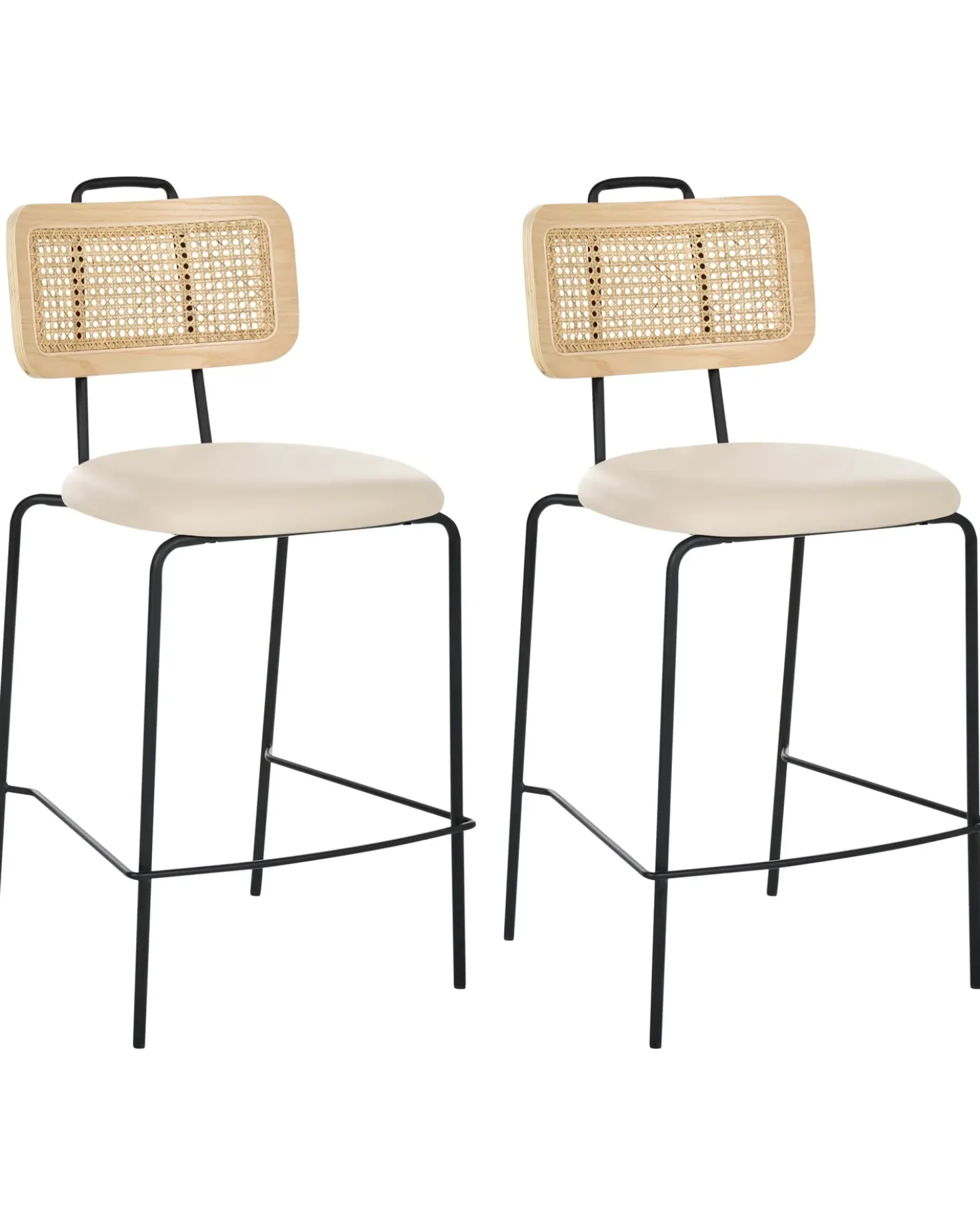 Set di 2 sedie alte ADELANTO Beige chiaro