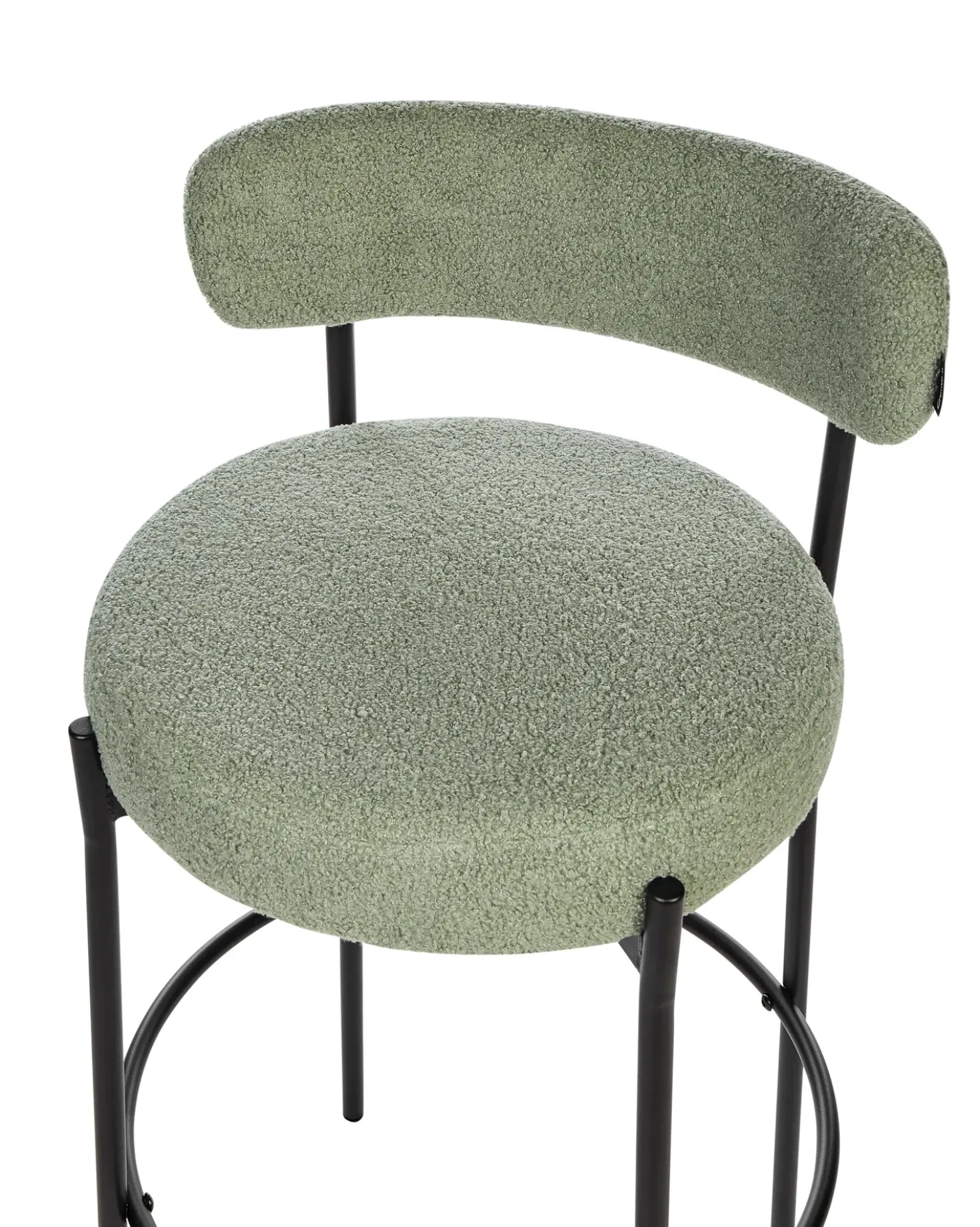 Set di 2 sedie alte ALLISON Bouclé Verde chiaro