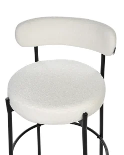 Set di 2 sedie alte ALLISON Bouclé Bianco