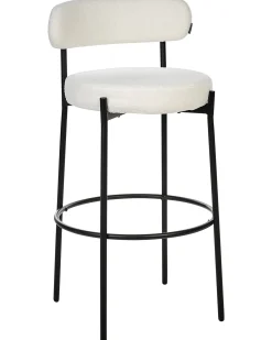 Set di 2 sedie alte ALLISON Bouclé Bianco