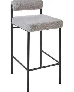 Set di 2 sedie alte AMAYA Bouclé Grigio