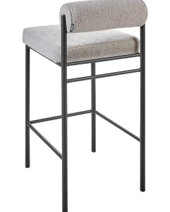 Set di 2 sedie alte AMAYA Bouclé Grigio