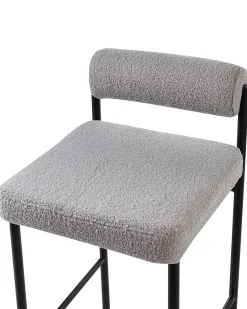 Set di 2 sedie alte AMAYA Bouclé Grigio