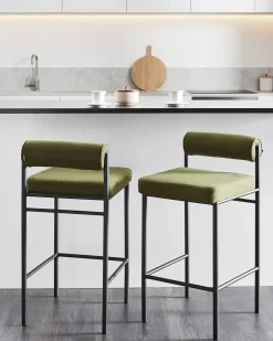 Set di 2 sedie alte AMAYA Verde