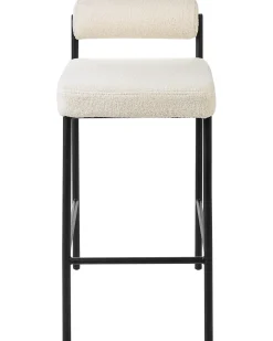 Set di 2 sedie alte AMAYA Bouclé Bianco sporco