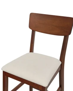 Set di 2 sedie alte AMBLER Marrone scuro/Beige