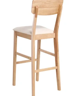 Set di 2 sedie alte AMBLER Legno Marrone chiaro/Beige