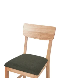 Set di 2 sedie alte AMBLER Marrone chiaro/Verde
