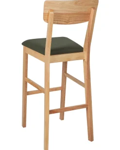 Set di 2 sedie alte AMBLER Marrone chiaro/Verde