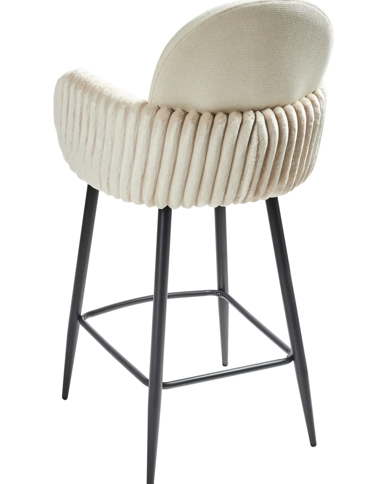 Set di 2 sedie alte AMITY Tessuto Beige chiaro
