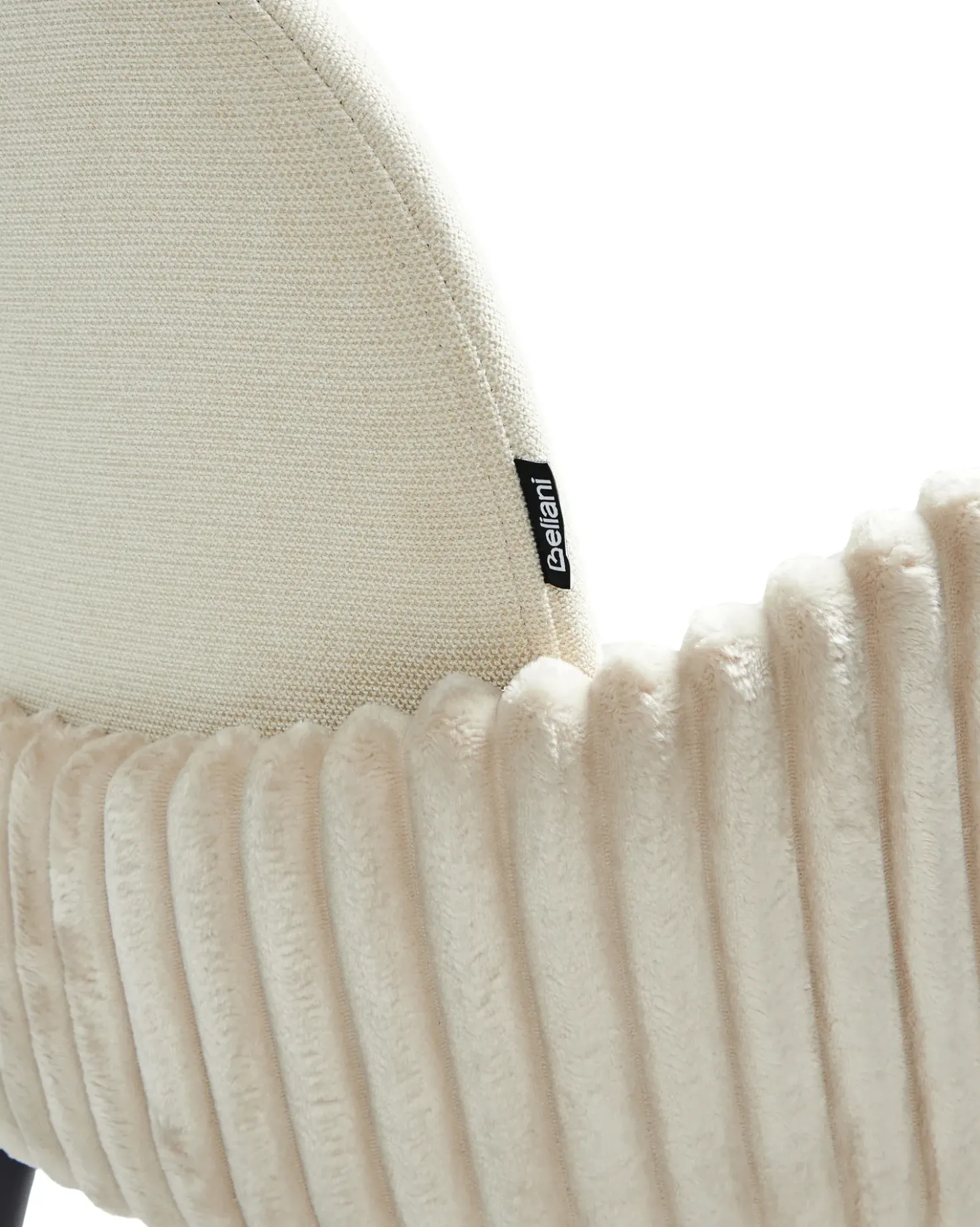 Set di 2 sedie alte AMITY Tessuto Beige chiaro