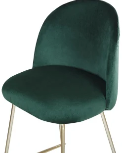 Set di 2 sedie alte ARCOLA Velluto Verde smeraldo