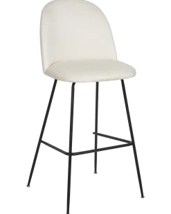 Set di 2 sedie alte ARCOLA Velluto Bianco sporco