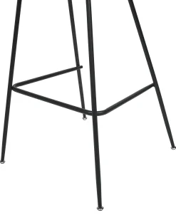 Set di 2 sedie alte ARCOLA Velluto Bianco sporco