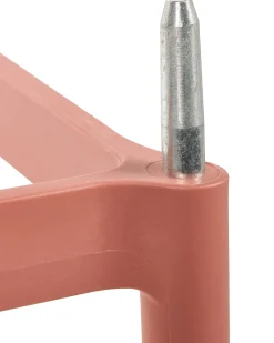 Set di 2 sedie alte ARICCIA 2 in 1 Materiale sintetico Rosso chiaro