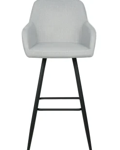 Set di 2 sedie alte CASMALIA Velluto Grigio chiaro