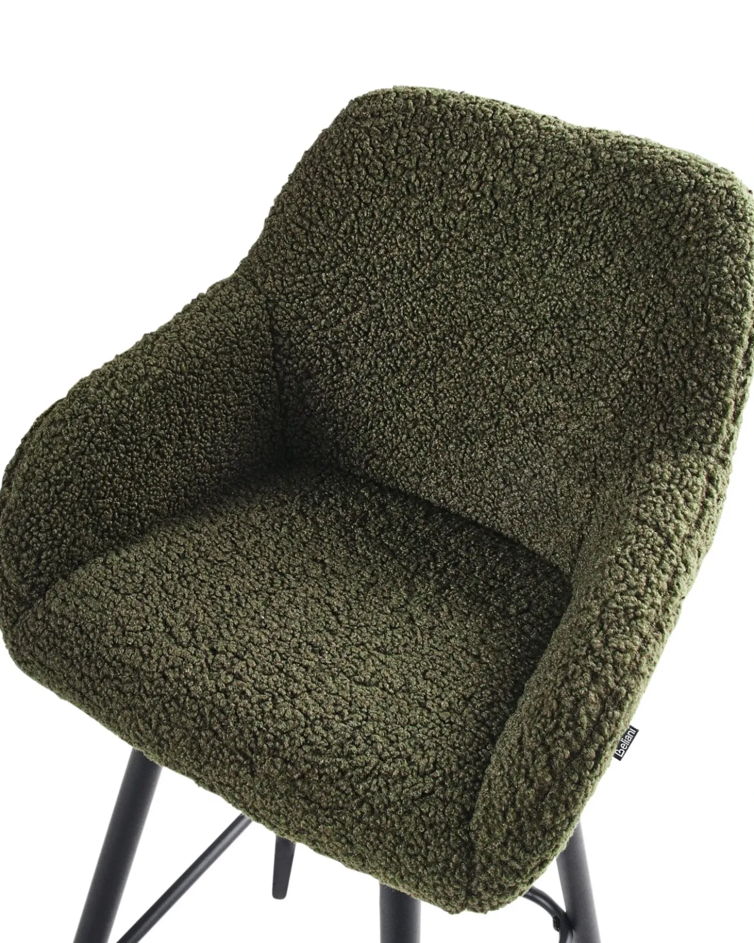 Set di 2 sedie alte CASMALIA Bouclé Verde scuro