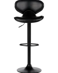 Set di 2 sedie alte CONWAY Pelle sintetica Nero