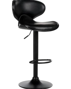 Set di 2 sedie alte CONWAY Pelle sintetica Nero