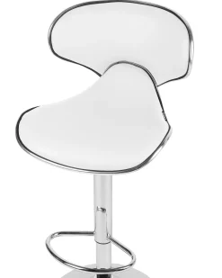 Set di 2 sedie alte CONWAY Pelle sintetica Bianco