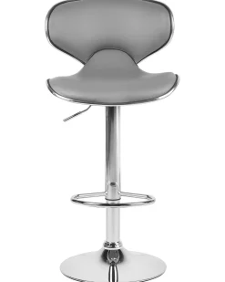 Set di 2 sedie alte CONWAY Pelle sintetica Grigio