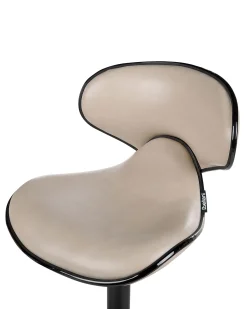 Set di 2 sedie alte CONWAY Pelle sintetica Beige chiaro