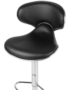 Set di 2 sedie alte CONWAY Pelle sintetica Nero