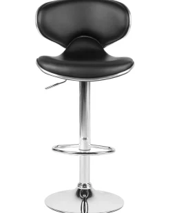 Set di 2 sedie alte CONWAY Pelle sintetica Nero