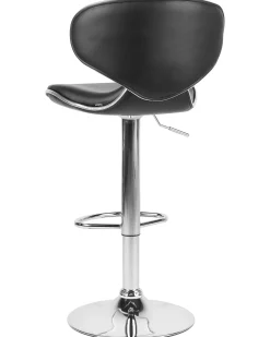 Set di 2 sedie alte CONWAY Pelle sintetica Nero
