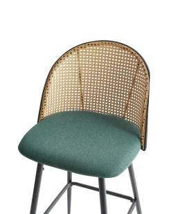 Set di 2 sedie alte CORNELL Metallo Verde