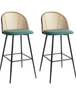 Set di 2 sedie alte CORNELL Metallo Verde