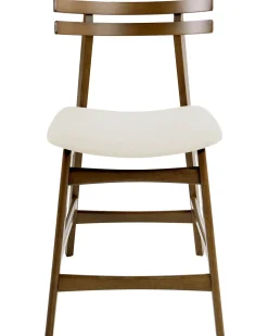 Set di 2 sedie alte CYNTHIANA Legno Marrone/Bianco Sporco