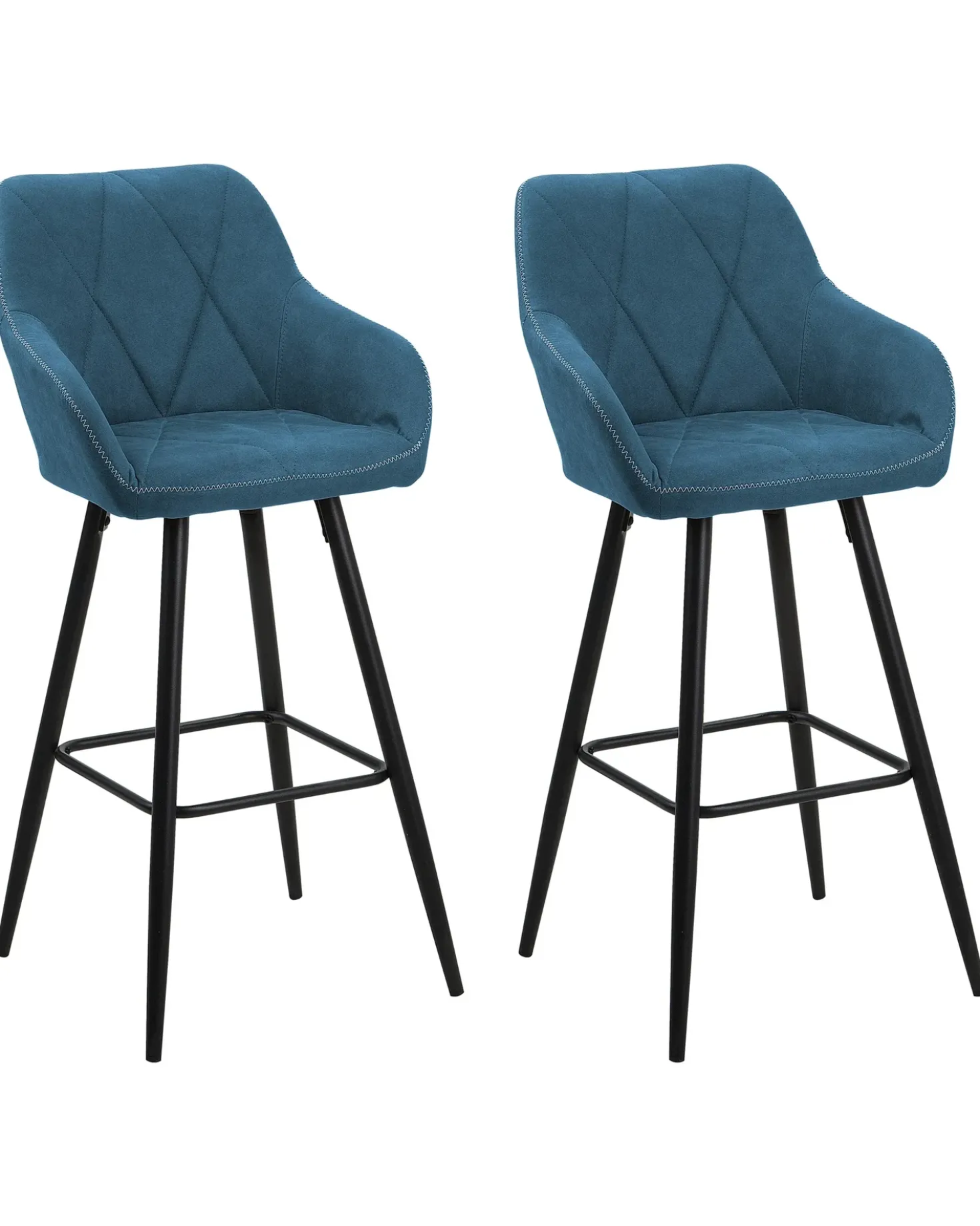 Set di 2 sedie alte DARIEN Blu oltremare
