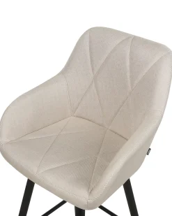 Set di 2 sedie alte DARIEN Beige chiaro