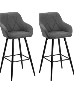 Set di 2 sedie alte DARIEN Grigio