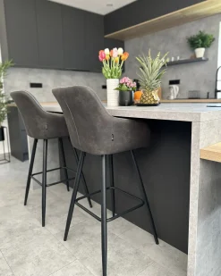 Set di 2 sedie alte DARIEN Grigio