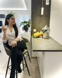 Set di 2 sedie alte DARIEN Grigio