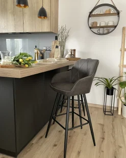 Set di 2 sedie alte DARIEN Grigio