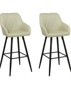 Set di 2 sedie alte DARIEN Verde chiaro