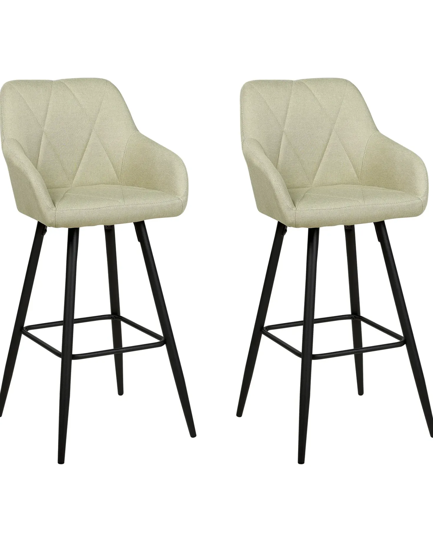 Set di 2 sedie alte DARIEN Verde chiaro