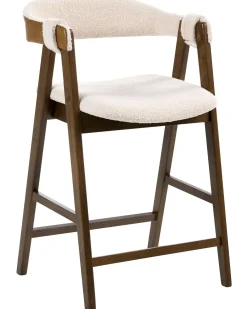 Set di 2 sedie alte DAY Bouclé Marrone/Beige chiaro