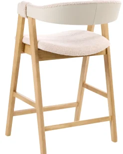 Set di 2 sedie alte DAY Bouclé Marrone chiaro/Beige chiaro