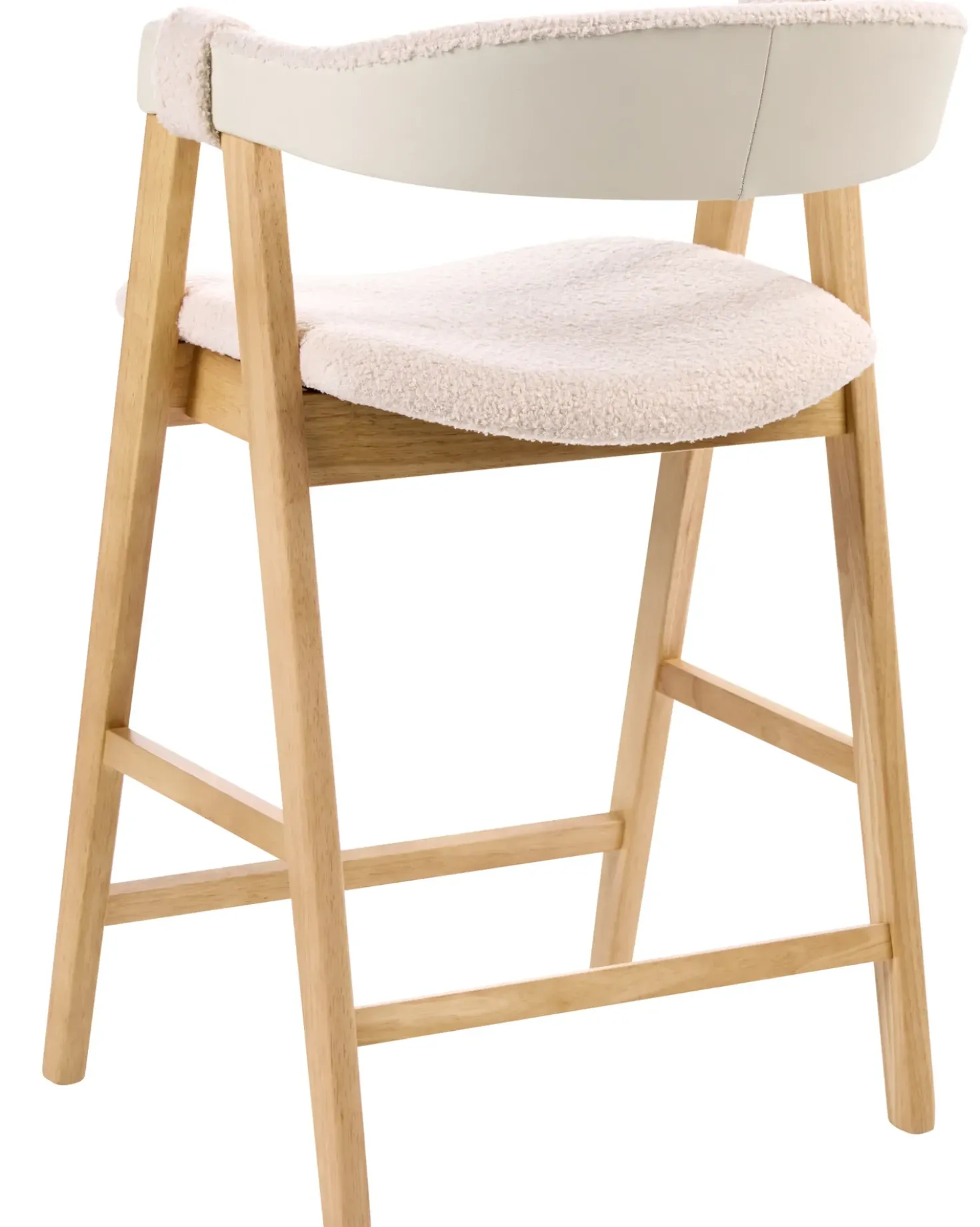 Set di 2 sedie alte DAY Bouclé Marrone chiaro/Beige chiaro